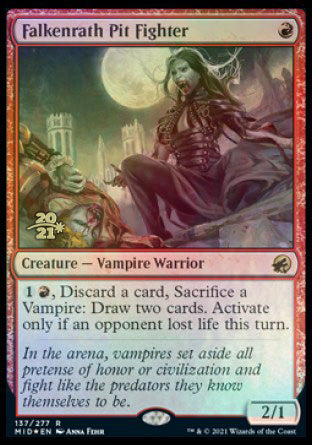 Falkenrath Pit Fighter [Innistrad: Midnight Hunt Prerelease Promos] | PLUS EV GAMES 