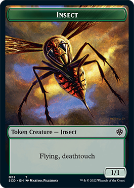 Insect // Human Warrior Double-Sided Token [Starter Commander Decks] | PLUS EV GAMES 