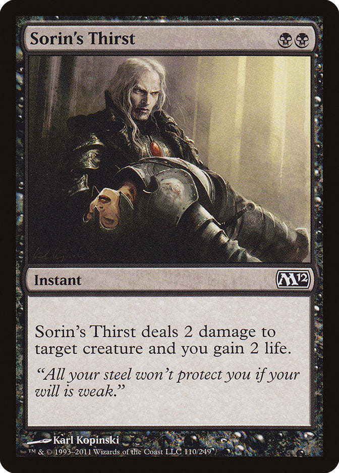 Sorin's Thirst [Magic 2012] | PLUS EV GAMES 