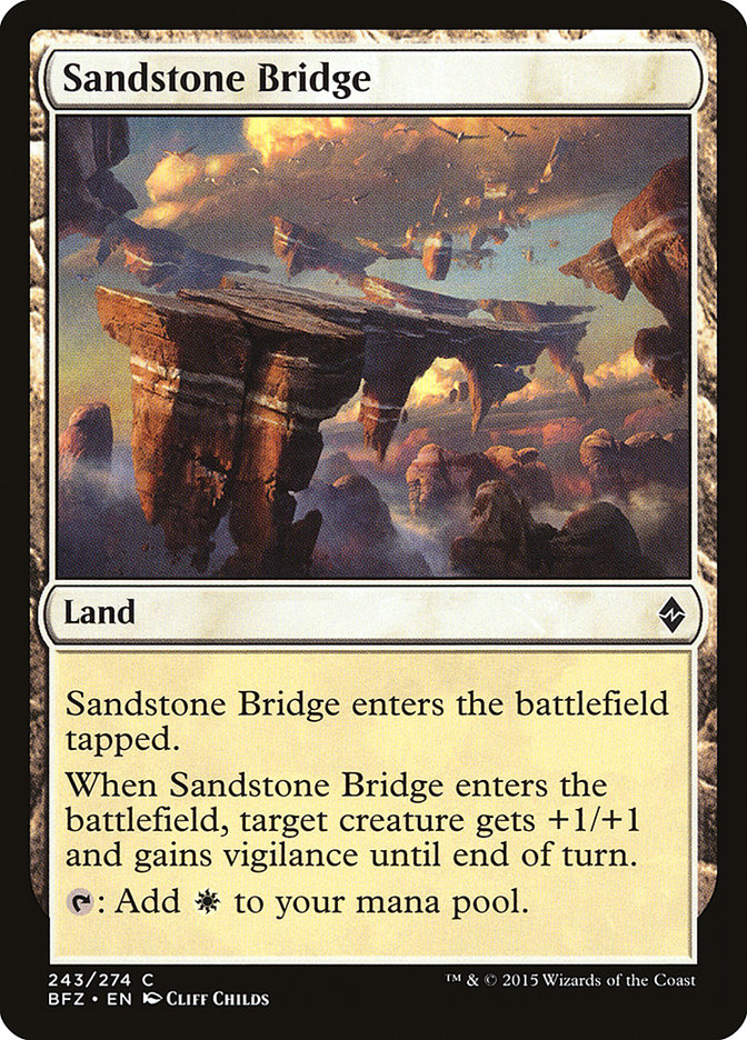 Sandstone Bridge [Battle for Zendikar] | PLUS EV GAMES 