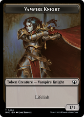 Vampire Knight // Soldier Double-Sided Token [March of the Machine Commander Tokens] | PLUS EV GAMES 