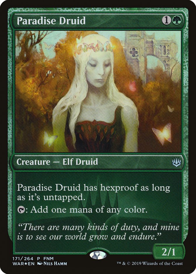 Paradise Druid (FNM) [War of the Spark Promos] | PLUS EV GAMES 