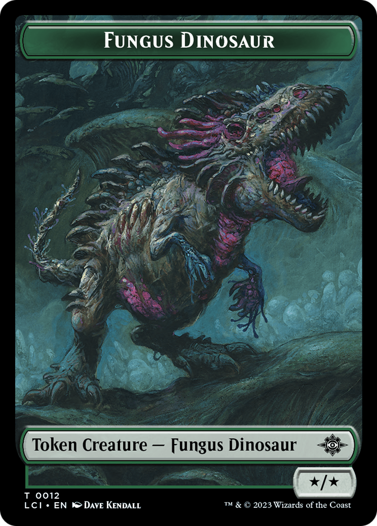 Fungus Dinosaur // Dinosaur (0001) Double-Sided Token [The Lost Caverns of Ixalan Tokens] | PLUS EV GAMES 