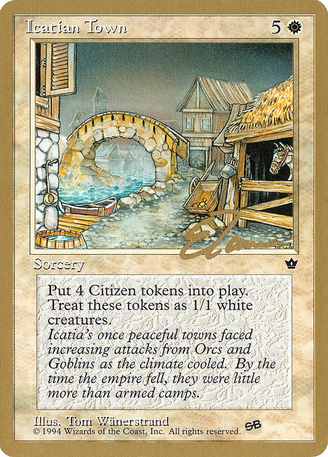 Icatian Town (Eric Tam) (SB) [Pro Tour Collector Set] | PLUS EV GAMES 