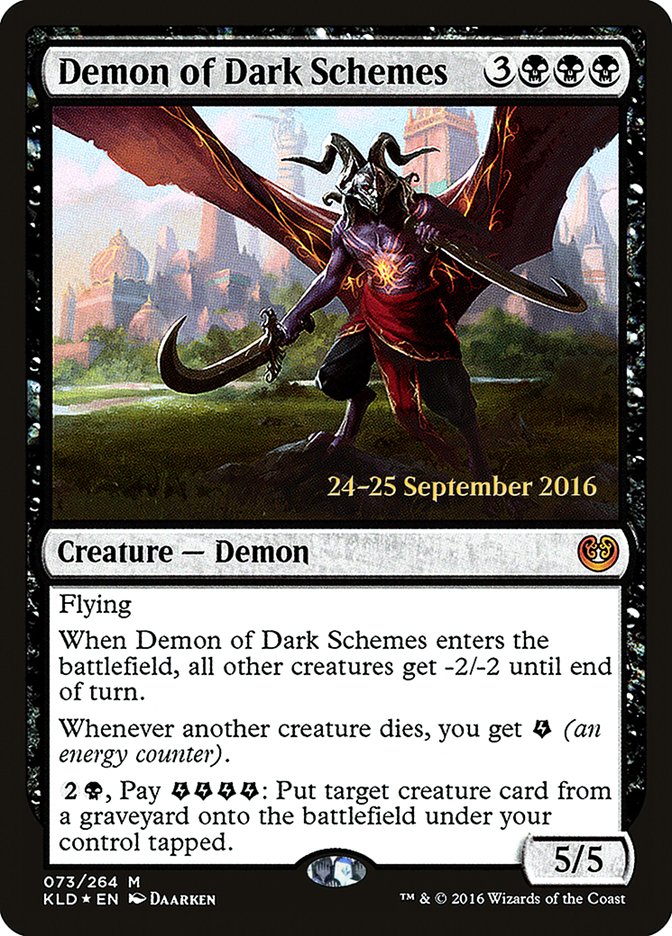 Demon of Dark Schemes  [Kaladesh Prerelease Promos] | PLUS EV GAMES 