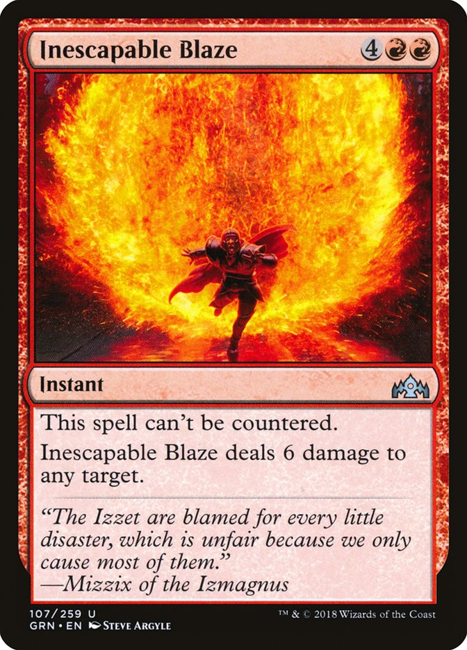 Inescapable Blaze [Guilds of Ravnica] | PLUS EV GAMES 