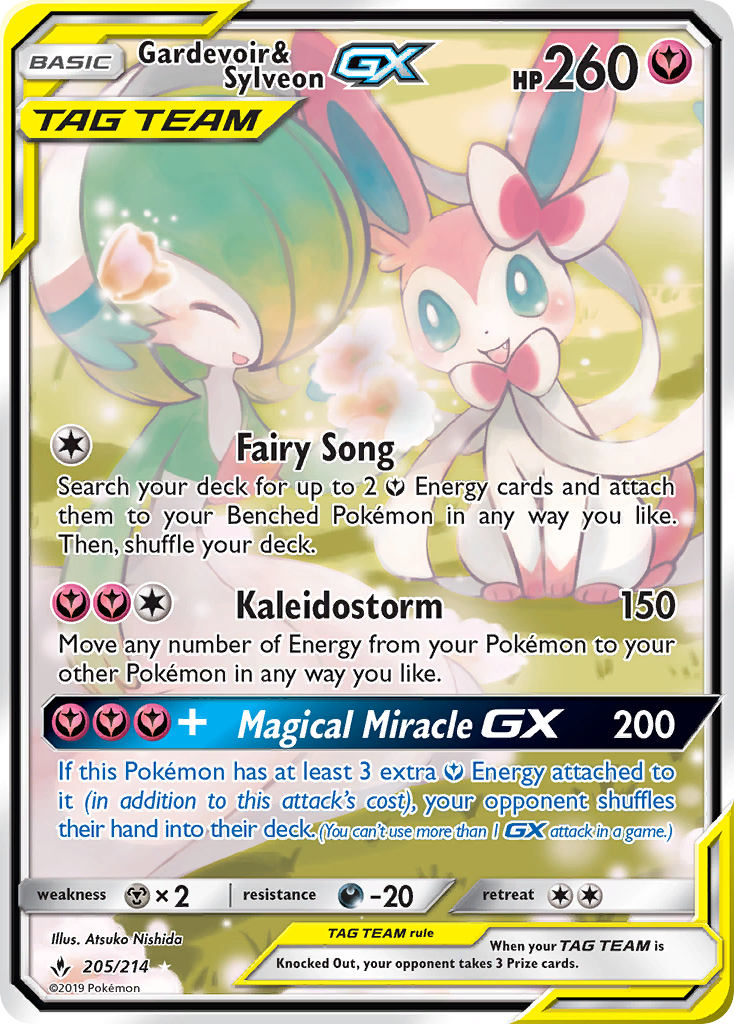 Gardevoir & Sylveon GX (205/214) [Sun & Moon: Unbroken Bonds] | PLUS EV GAMES 