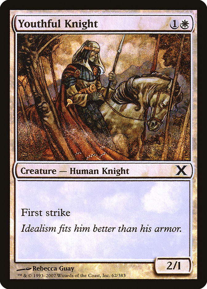 Youthful Knight (Premium Foil) [Tenth Edition] | PLUS EV GAMES 