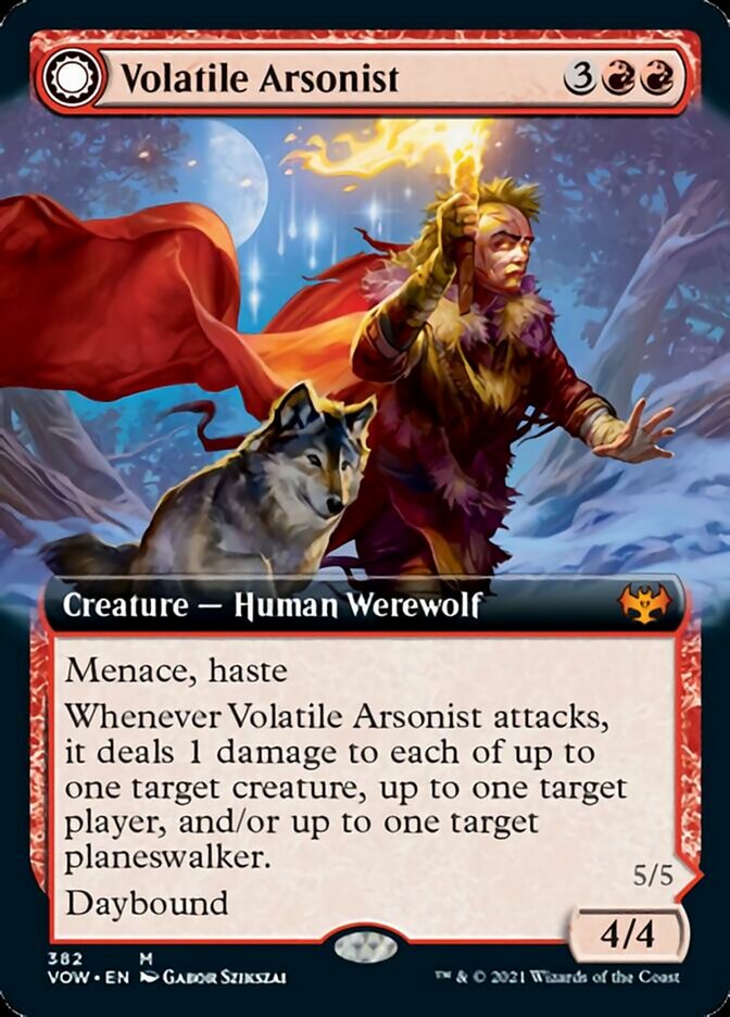 Volatile Arsonist // Dire-Strain Anarchist (Extended) [Innistrad: Crimson Vow] | PLUS EV GAMES 