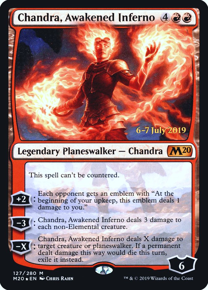 Chandra, Awakened Inferno  [Core Set 2020 Prerelease Promos] | PLUS EV GAMES 