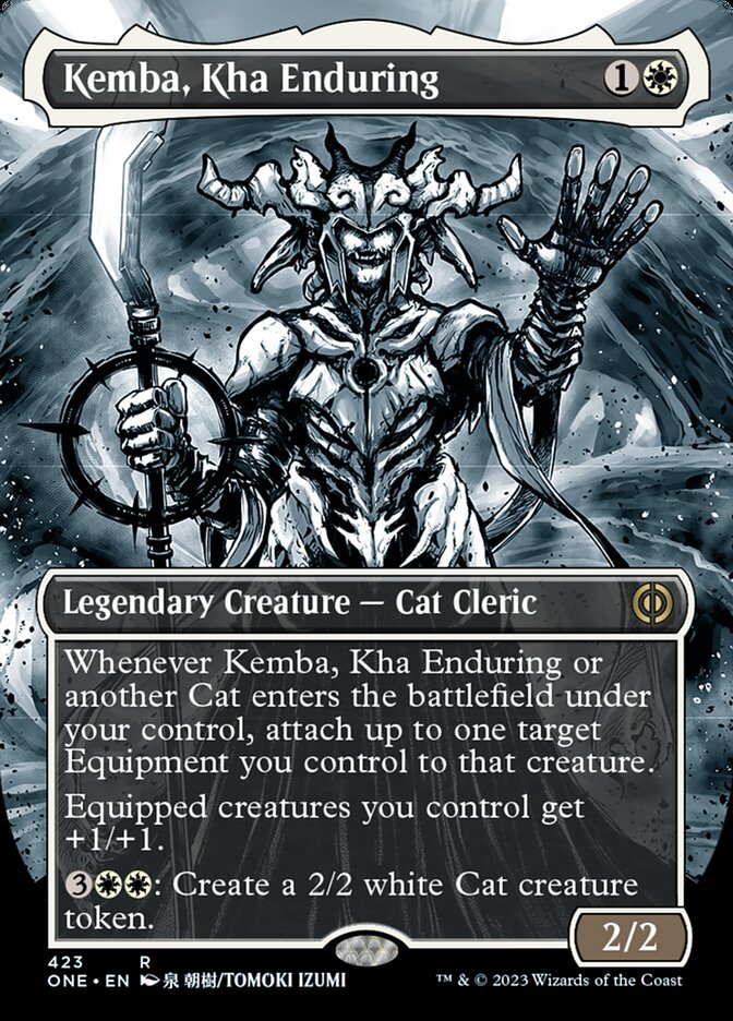 Kemba, Kha Enduring (Borderless Manga Step-and-Compleat Foil) [Phyrexia: All Will Be One] | PLUS EV GAMES 