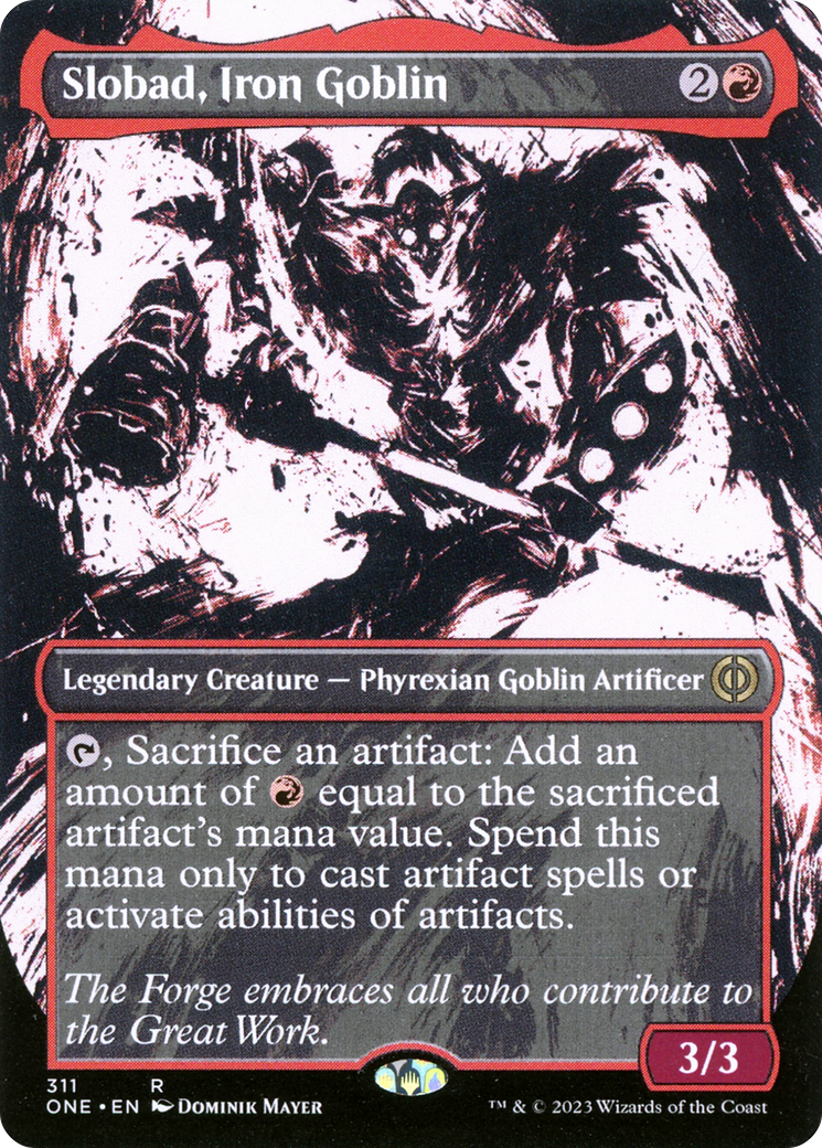 Slobad, Iron Goblin (Borderless Ichor) [Phyrexia: All Will Be One] | PLUS EV GAMES 