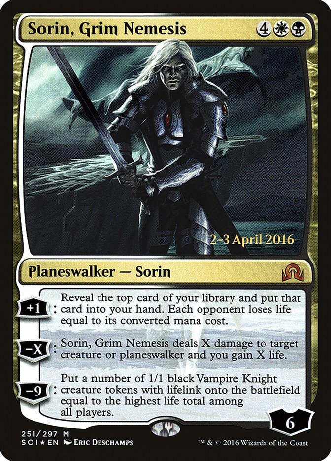 Sorin, Grim Nemesis [Shadows over Innistrad Prerelease Promos] | PLUS EV GAMES 