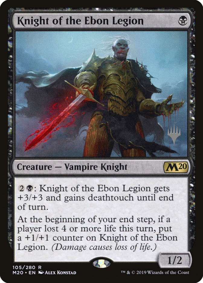 Knight of the Ebon Legion (Promo Pack) [Core Set 2020 Promos] | PLUS EV GAMES 