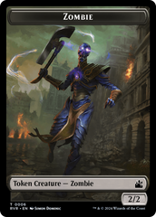 Spirit (0018) // Zombie Double-Sided Token [Ravnica Remastered Tokens] | PLUS EV GAMES 