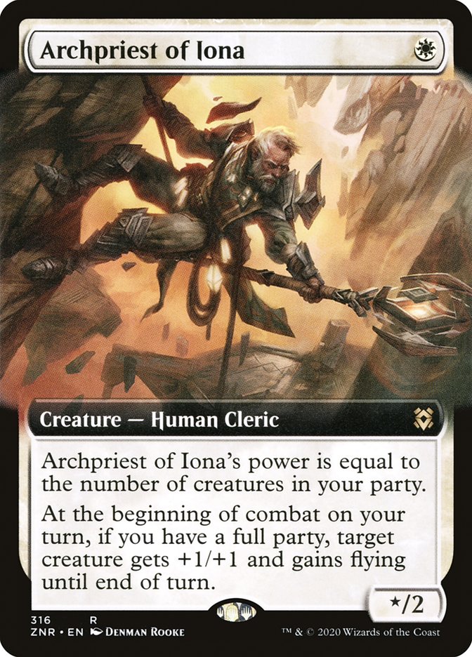 Archpriest of Iona (Extended) [Zendikar Rising Extended Art] | PLUS EV GAMES 