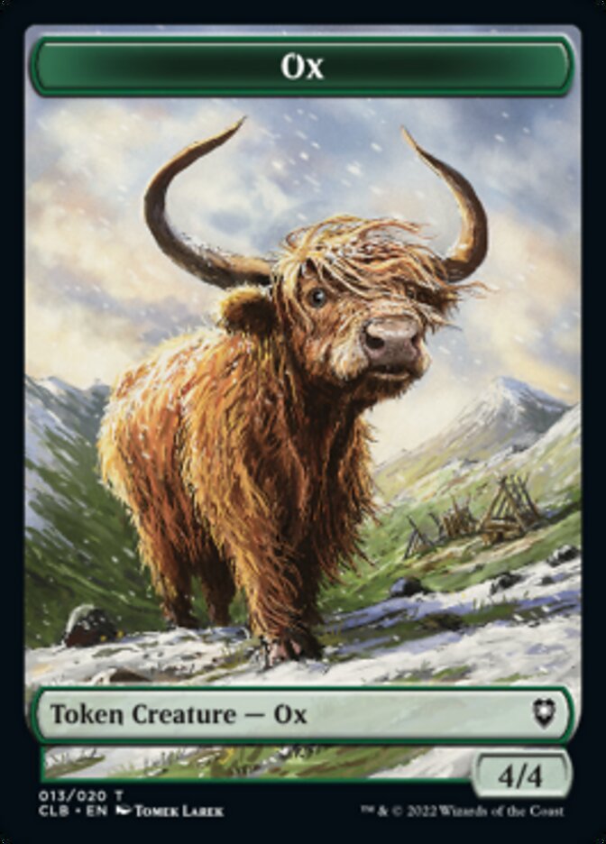 Ox Token [Commander Legends: Battle for Baldur's Gate Tokens] | PLUS EV GAMES 