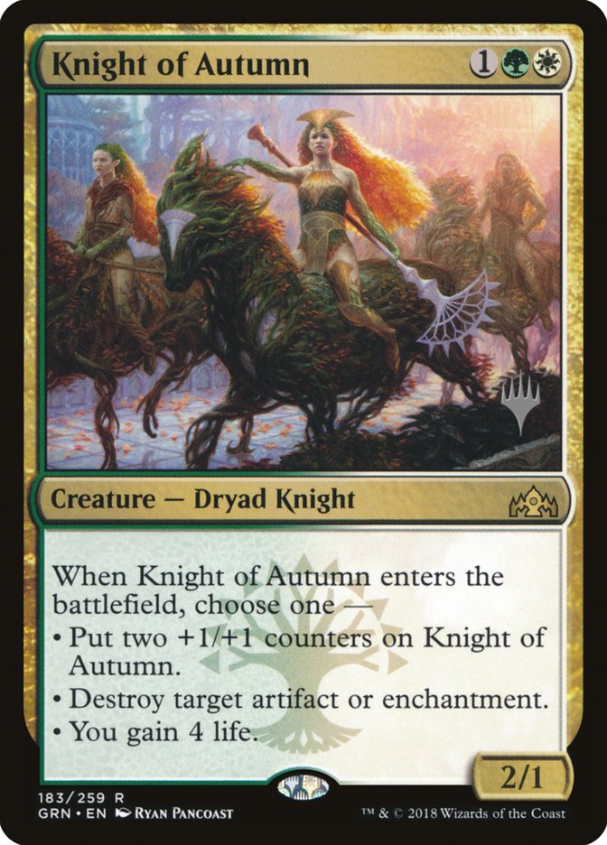 Knight of Autumn (Promo Pack) [Guilds of Ravnica Promos] | PLUS EV GAMES 