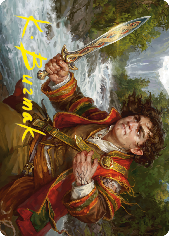 Frodo Baggins Art Card (16/81) (Gold-Stamped Signature) [The Lord of the Rings: Tales of Middle-earth Art Series] | PLUS EV GAMES 