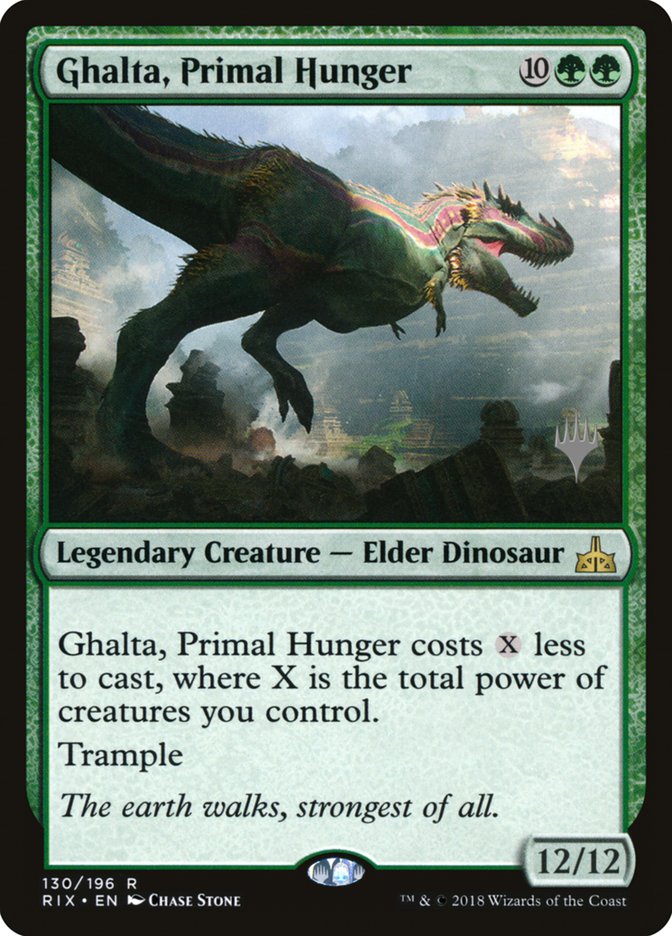 Ghalta, Primal Hunger (Promo Pack) [Rivals of Ixalan Promos] | PLUS EV GAMES 