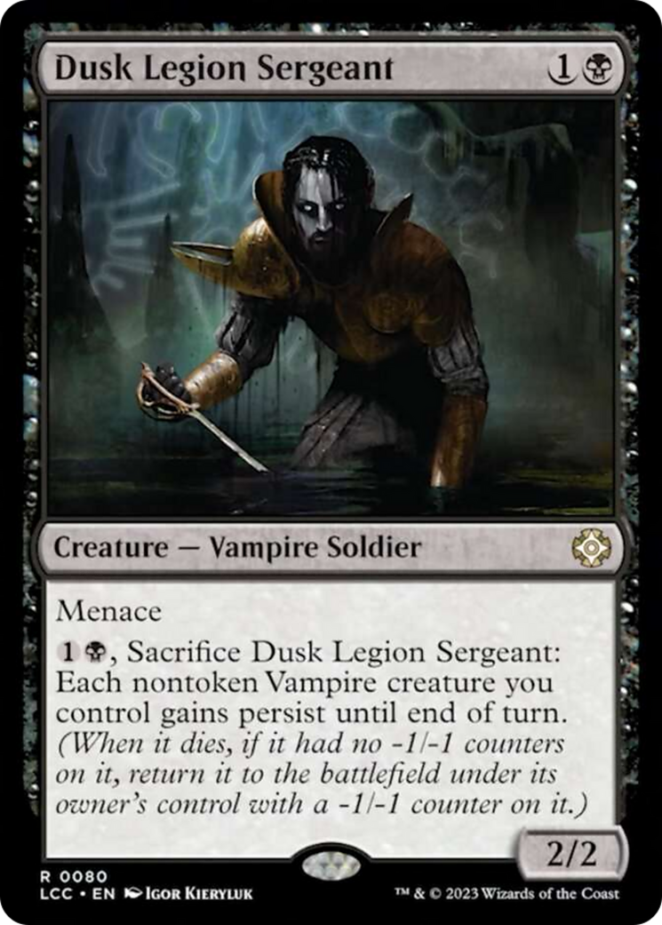 Dusk Legion Sergeant [The Lost Caverns of Ixalan Commander] | PLUS EV GAMES 