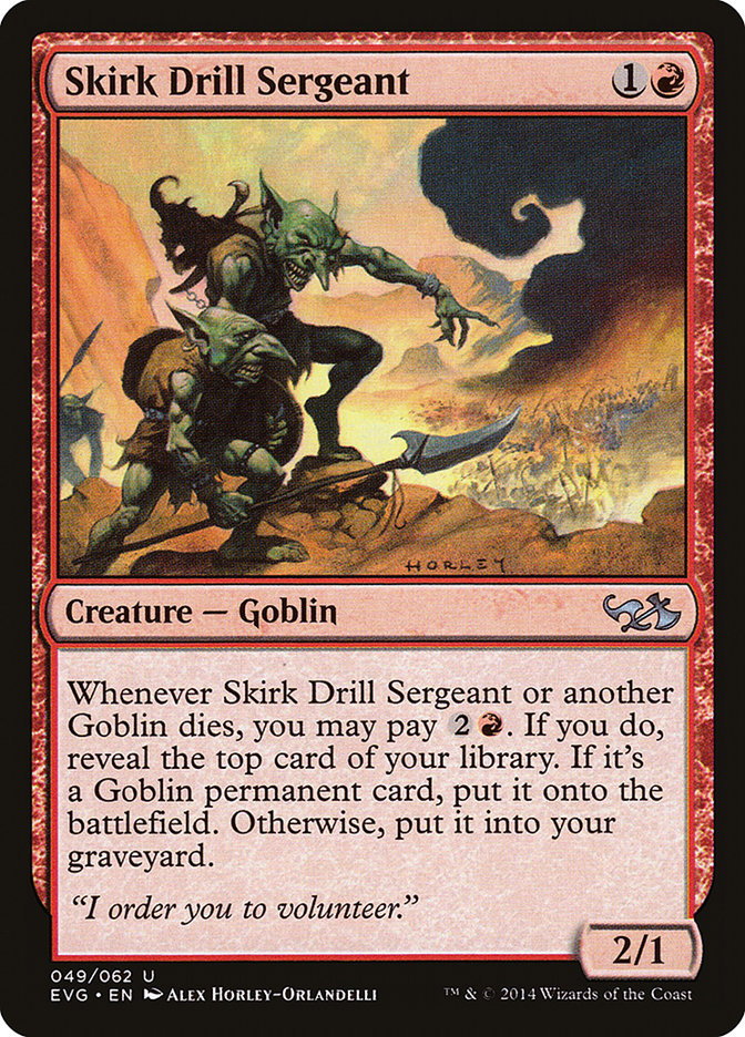 Skirk Drill Sergeant (Elves vs. Goblins) [Duel Decks Anthology] | PLUS EV GAMES 