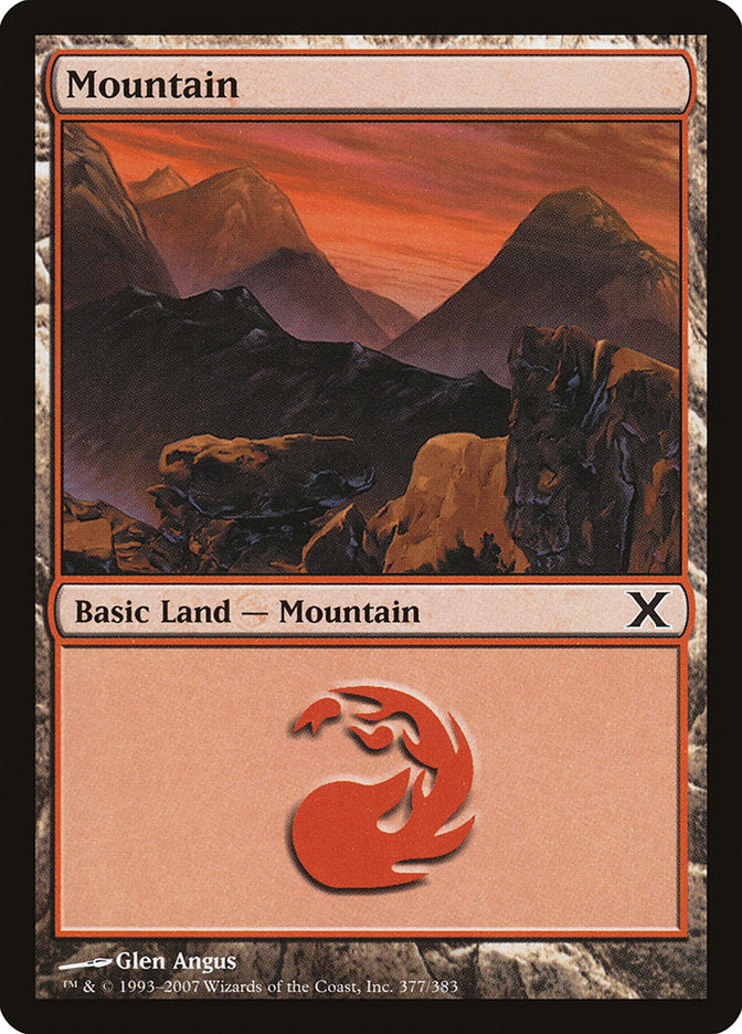 Mountain (377) [Tenth Edition] | PLUS EV GAMES 