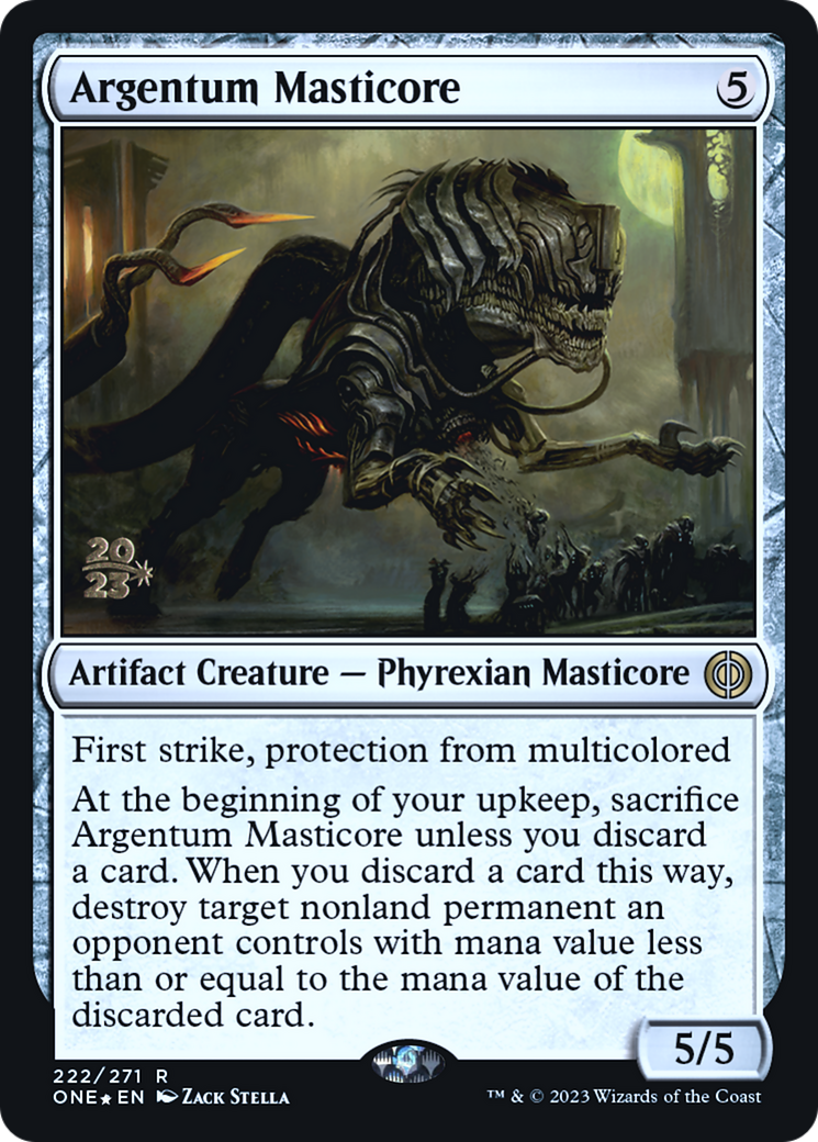 Argentum Masticore [Phyrexia: All Will Be One Prerelease Promos] | PLUS EV GAMES 