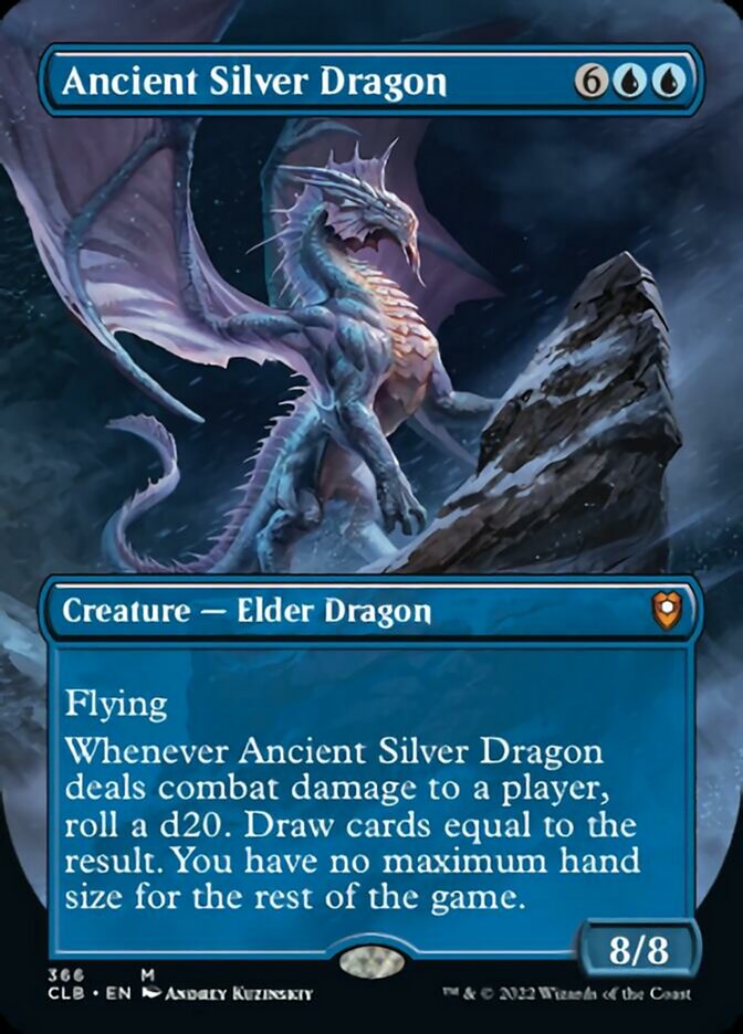 Ancient Silver Dragon (Borderless Alternate Art) [Commander Legends: Battle for Baldur's Gate] | PLUS EV GAMES 