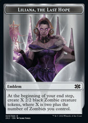 Liliana, the Last Hope Emblem // Spirit Double-sided Token [Double Masters 2022 Tokens] | PLUS EV GAMES 