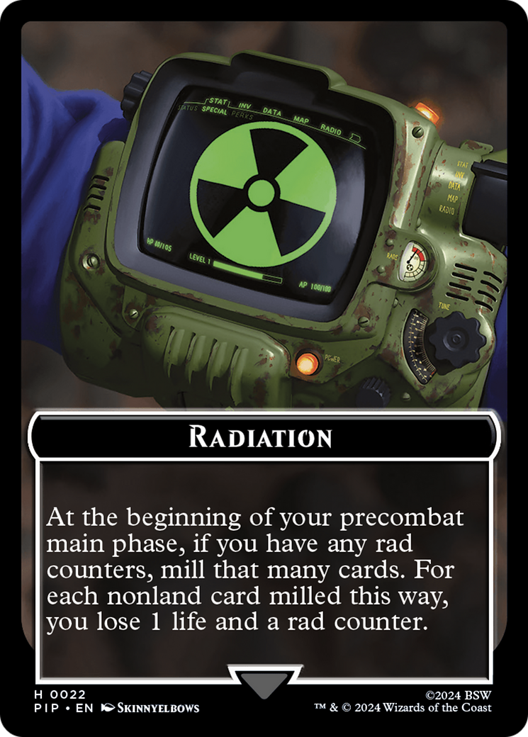 Radiation // Human Soldier Double-Sided Token [Fallout Tokens] | PLUS EV GAMES 