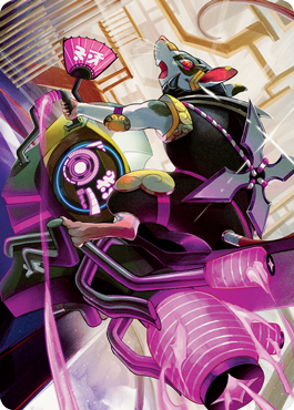 Nashi, Moon Sage's Scion Art Card [Kamigawa: Neon Dynasty Art Series] | PLUS EV GAMES 