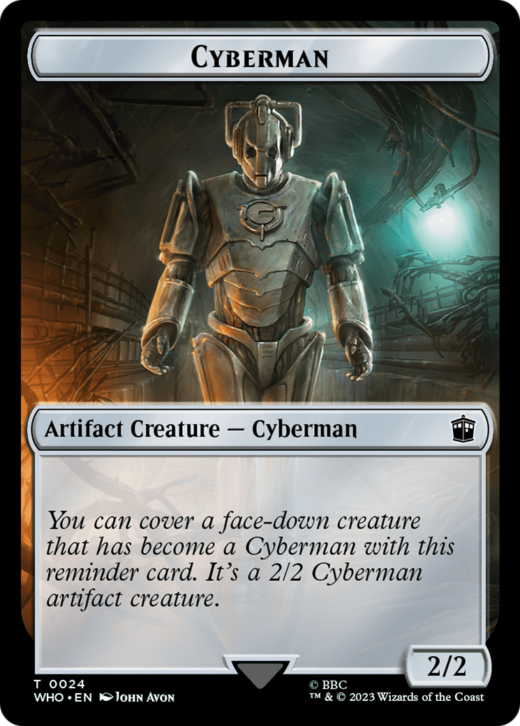 Human Noble // Cyberman Double-Sided Token [Doctor Who Tokens] | PLUS EV GAMES 