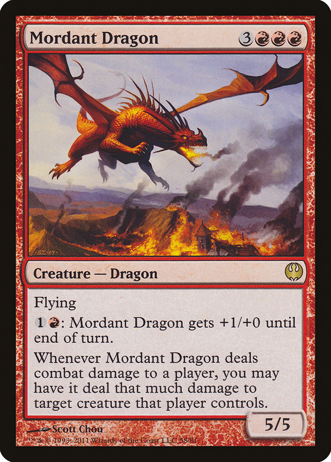 Mordant Dragon [Duel Decks: Knights vs. Dragons] | PLUS EV GAMES 