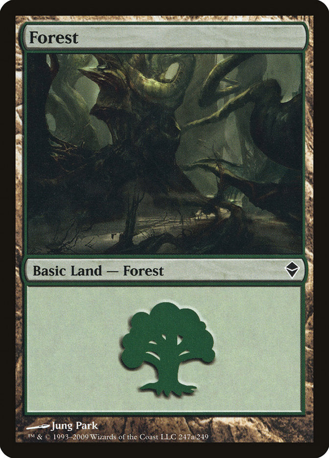 Forest (247a) [Zendikar] | PLUS EV GAMES 