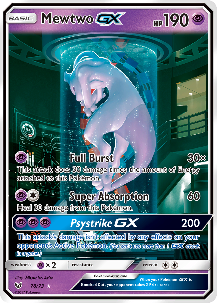 Mewtwo GX (78/73) [Sun & Moon: Shining Legends] | PLUS EV GAMES 