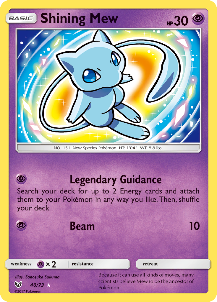 Shining Mew (40/73) [Sun & Moon: Shining Legends] | PLUS EV GAMES 