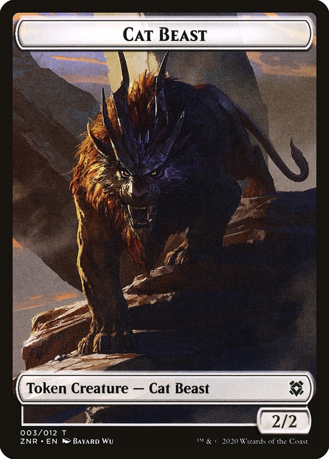 Cat Beast [Zendikar Rising Tokens] | PLUS EV GAMES 