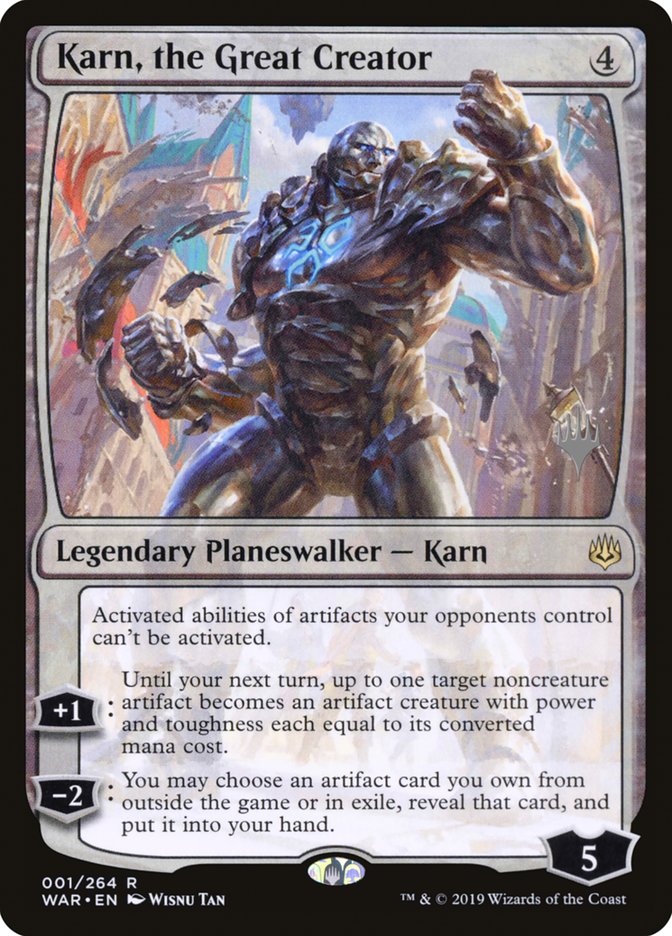 Karn, the Great Creator (Promo Pack) [War of the Spark Promos] | PLUS EV GAMES 