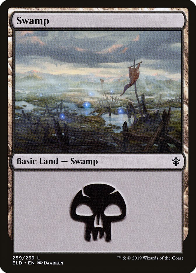 Swamp (259) [Throne of Eldraine] | PLUS EV GAMES 