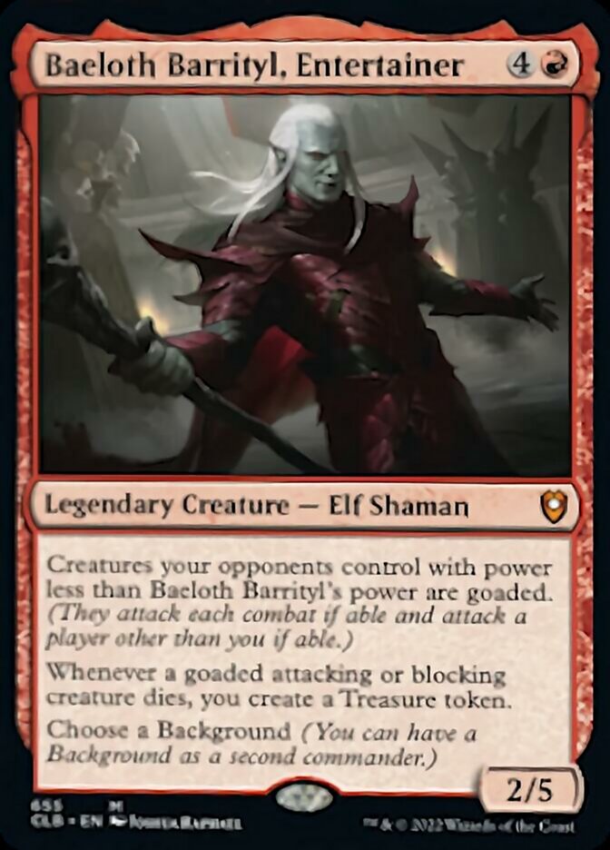 Baeloth Barrityl, Entertainer [Commander Legends: Battle for Baldur's Gate] | PLUS EV GAMES 