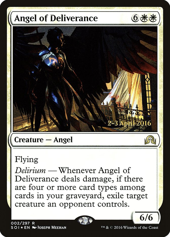 Angel of Deliverance [Shadows over Innistrad Prerelease Promos] | PLUS EV GAMES 