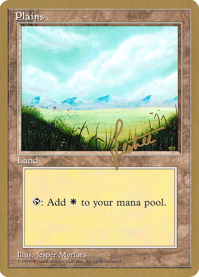 Plains (bl366) (Bertrand Lestree) [Pro Tour Collector Set] | PLUS EV GAMES 