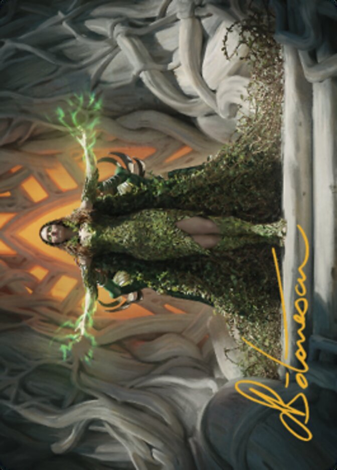 Titania, Voice of Gaea Art Card (Gold-Stamped Signature) [The Brothers' War Art Series] | PLUS EV GAMES 