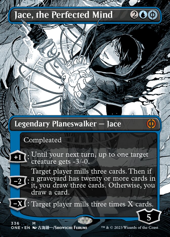 Jace, the Perfected Mind (Borderless Manga) [Phyrexia: All Will Be One] | PLUS EV GAMES 