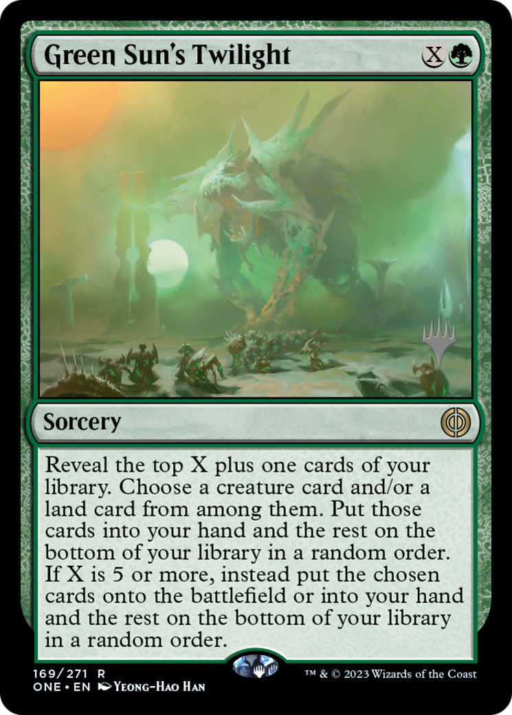 Green Sun's Twilight (Promo Pack) [Phyrexia: All Will Be One Promos] | PLUS EV GAMES 