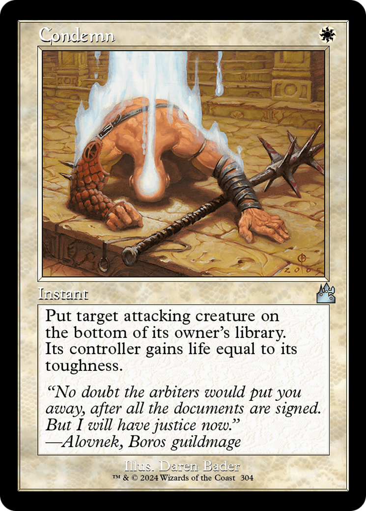 Condemn (Retro Frame) [Ravnica Remastered] | PLUS EV GAMES 