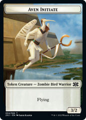 Worm // Aven Initiate Double-sided Token [Double Masters 2022 Tokens] | PLUS EV GAMES 