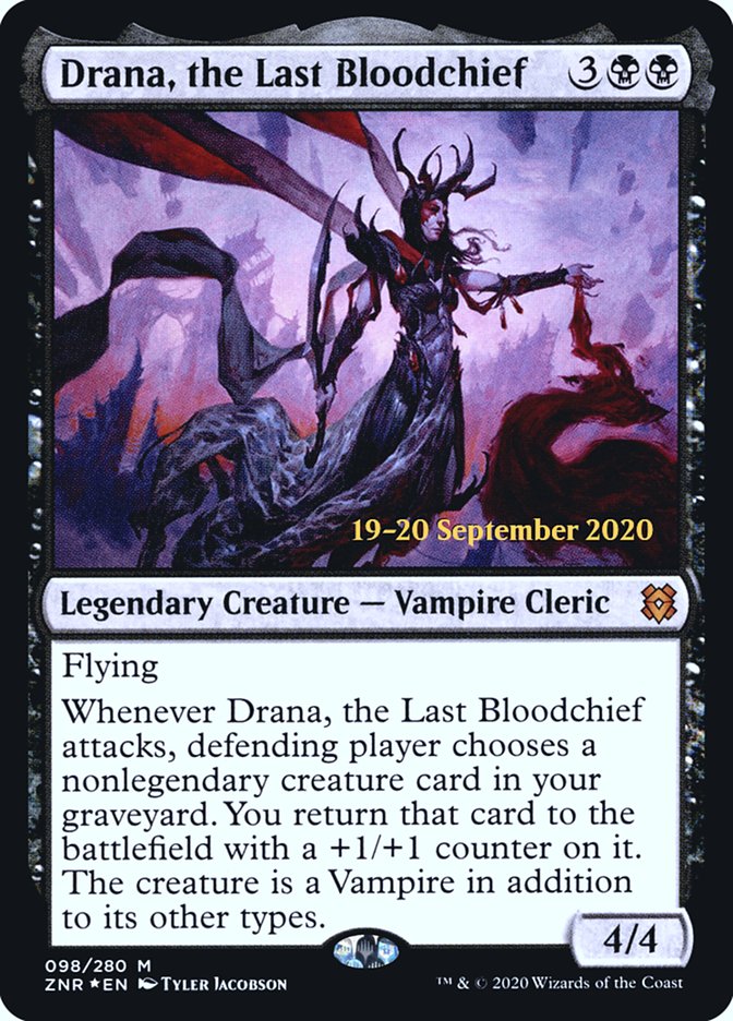 Drana, the Last Bloodchief  [Zendikar Rising Prerelease Promos] | PLUS EV GAMES 