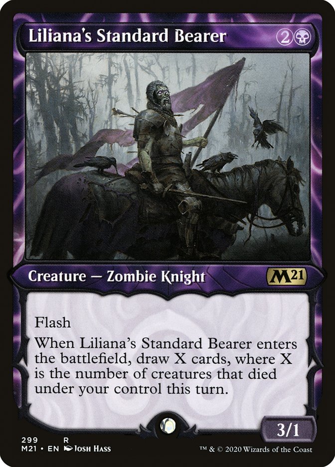 Liliana's Standard Bearer (Showcase) [Core Set 2021] | PLUS EV GAMES 